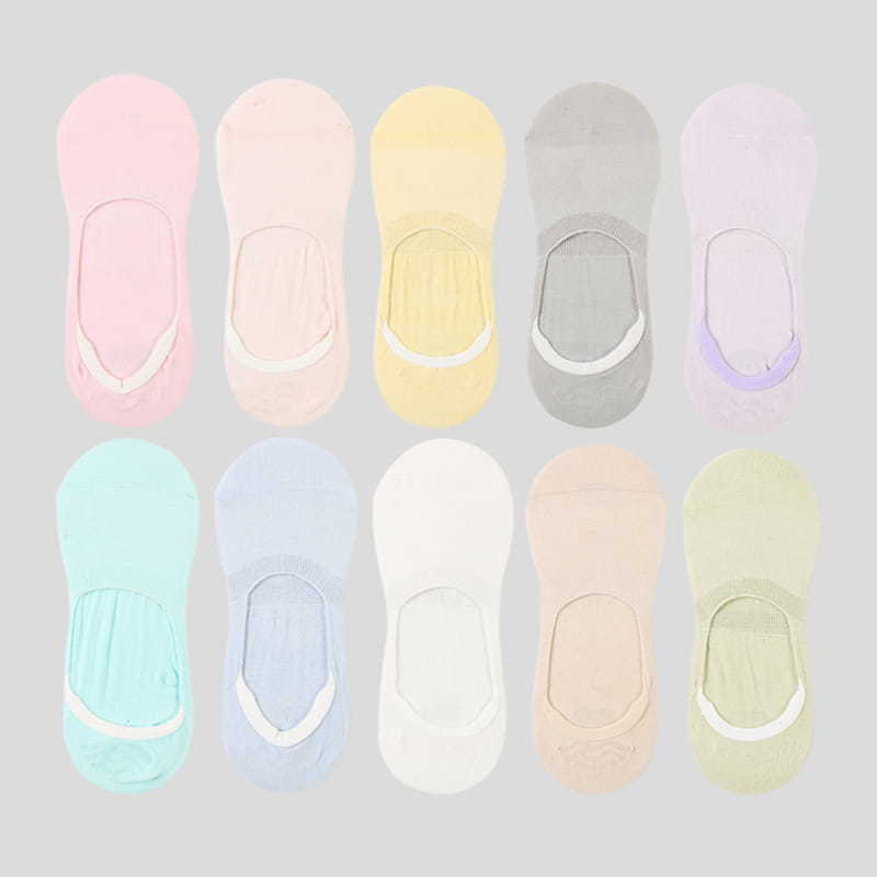 Wholesale Summer Candy Colors Seamless Fashion Colorful Women No Show Cotton Socks