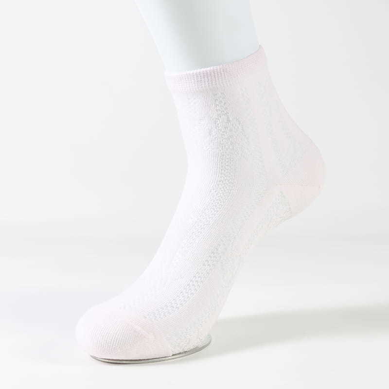 Hemp antibacterial and deodorant thin rose hidden flower female casual socks