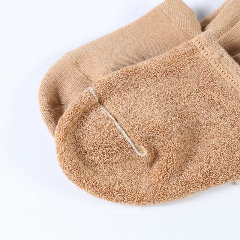 Natural colored cotton 200 needle loops with women socks