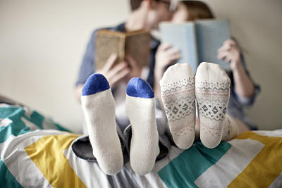 Plush socks warm from feet to heart