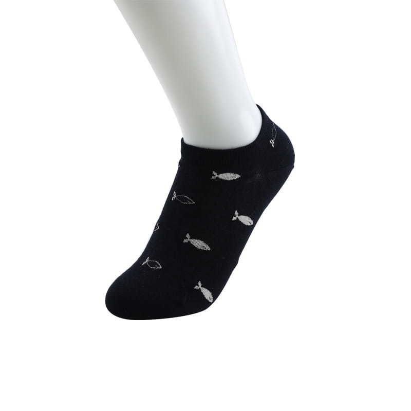 Casual and comfortable super soft silk fish flower hand sewing female boat socks