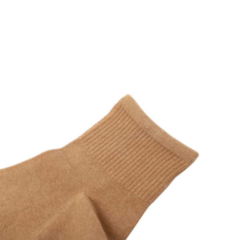 Soft natural colored cotton women's socks Spring and summer elastic sports hand-stitched women's socks