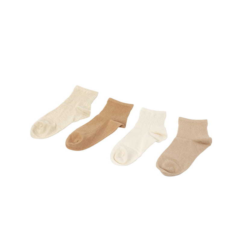 Soft natural colored cotton women's socks Spring and summer elastic sports hand-stitched women's socks