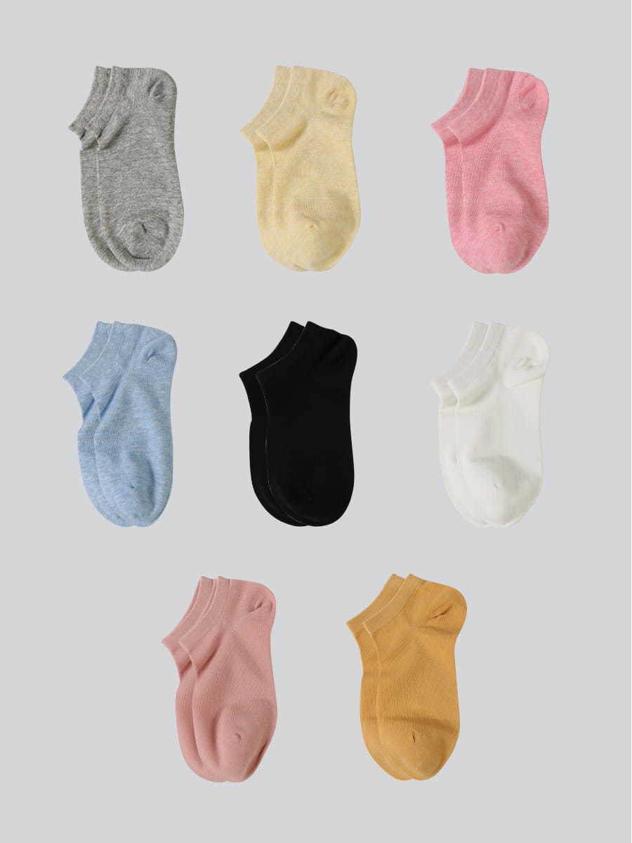 Hot sale high quality breathable soild candy women ankle colorful socks