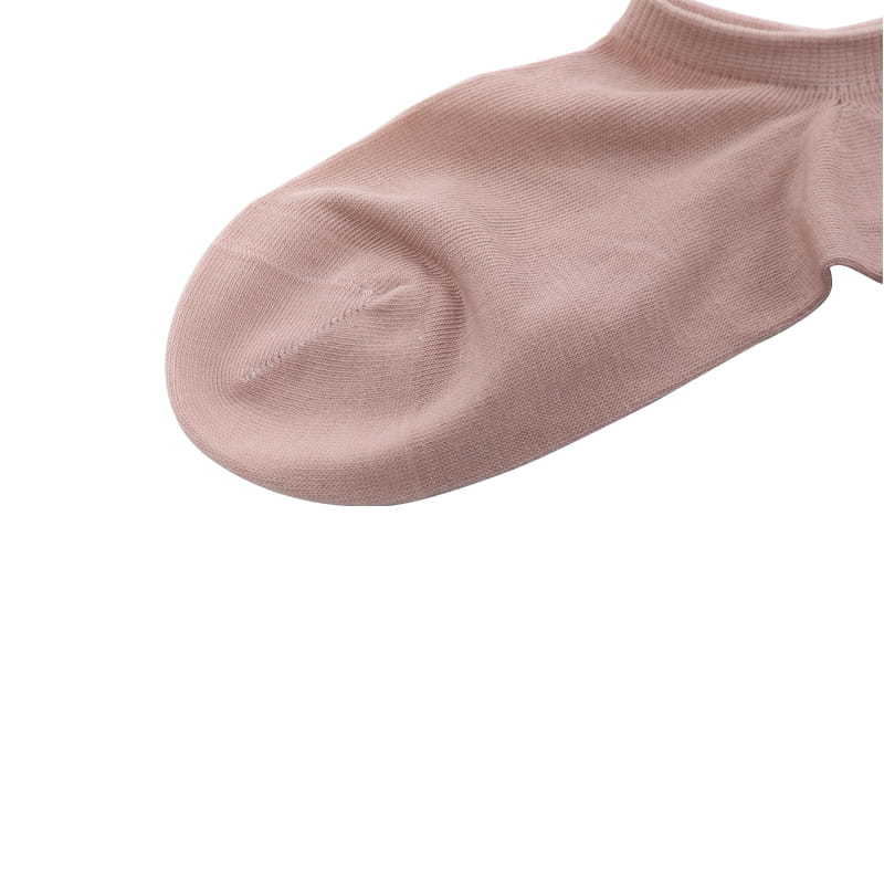 Ultra-thin combed cotton nylon auron-colored flat hand-sewn women's socks