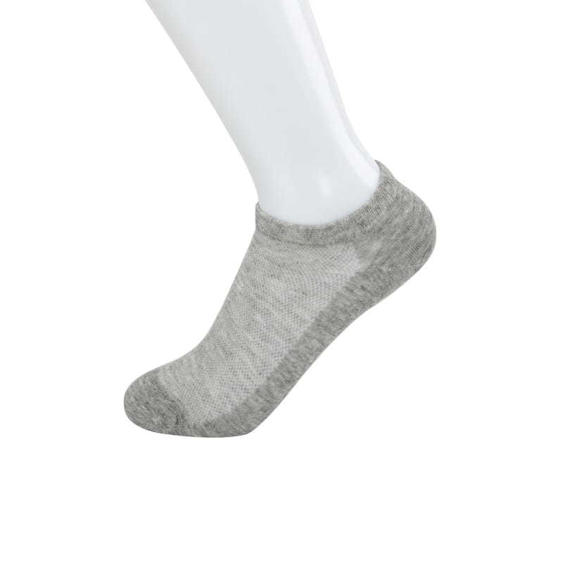 Ultra-thin combed cotton nylon aurethane color half mesh hand-sewn female boat socks