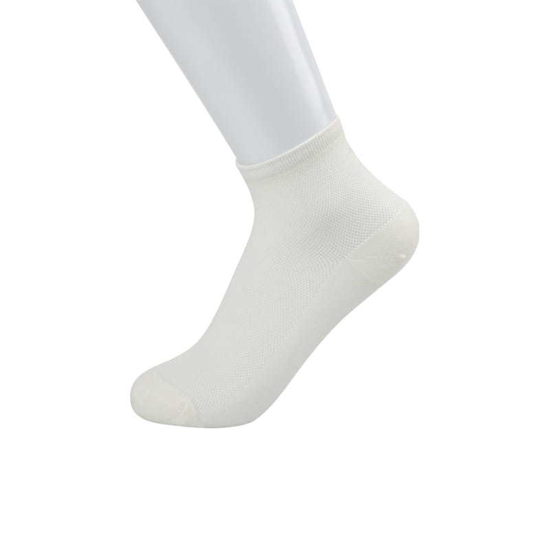 Ultra-thin combed cotton nylon aurethane color half mesh hand-sewn casual women's socks