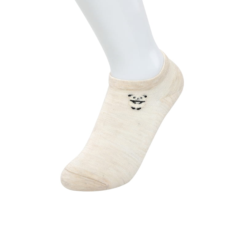 Soft ultra-thin bamboo fiber full mesh small panda flower hand-sewn female boat socks