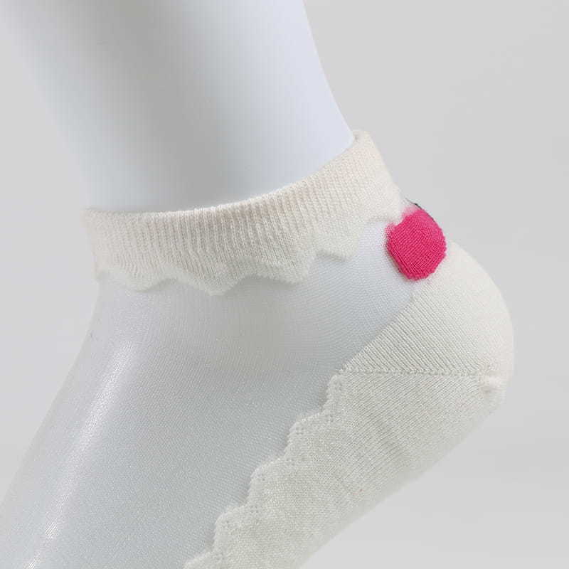 Summer Bow-knot Lace Lady Sock Factory Women Comfortable Transparent Crystal Silk Socks