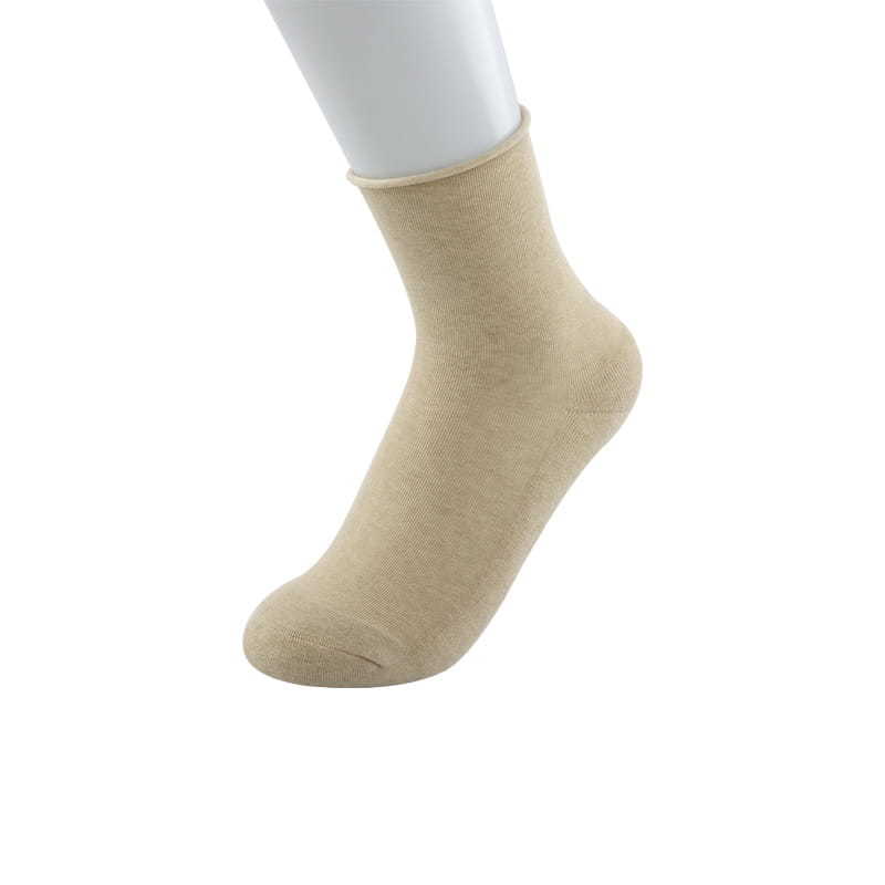 Soft natural colored cotton casual women's socks