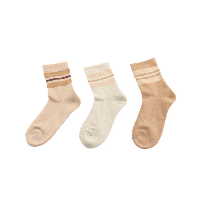 Women's natural color cotton absolutely comfortable antibacterial deodorant autumn new thick terry women socks