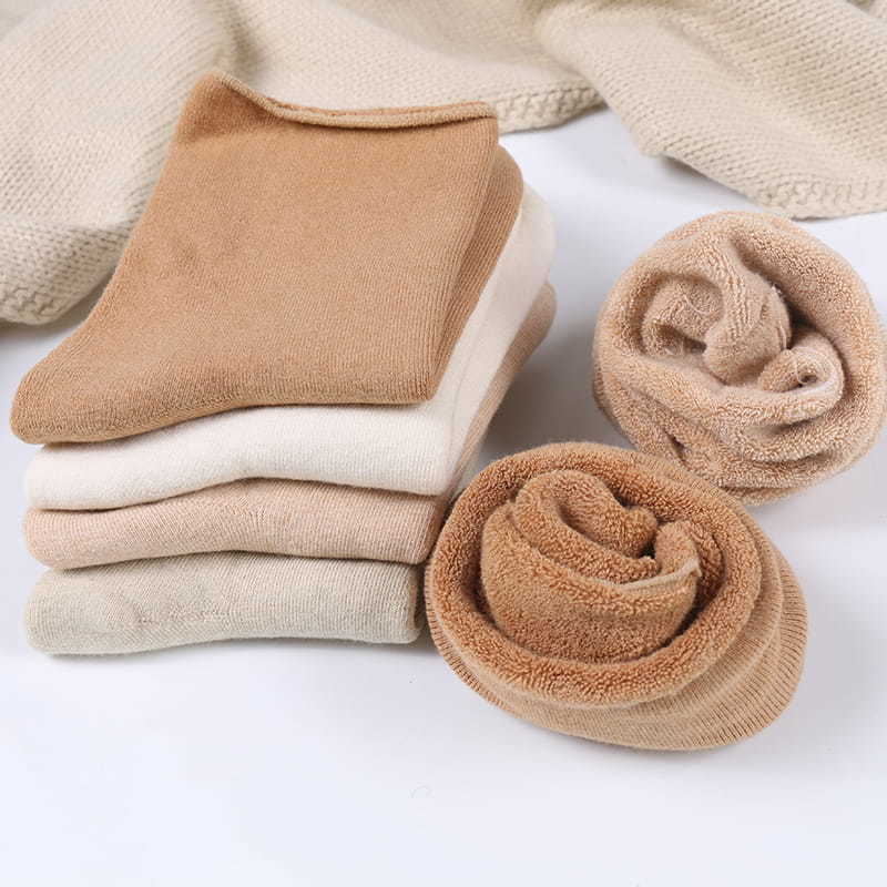 Wholesale Soft Terry Warm Winter Colored Ladies Crew Women Cotton Socks