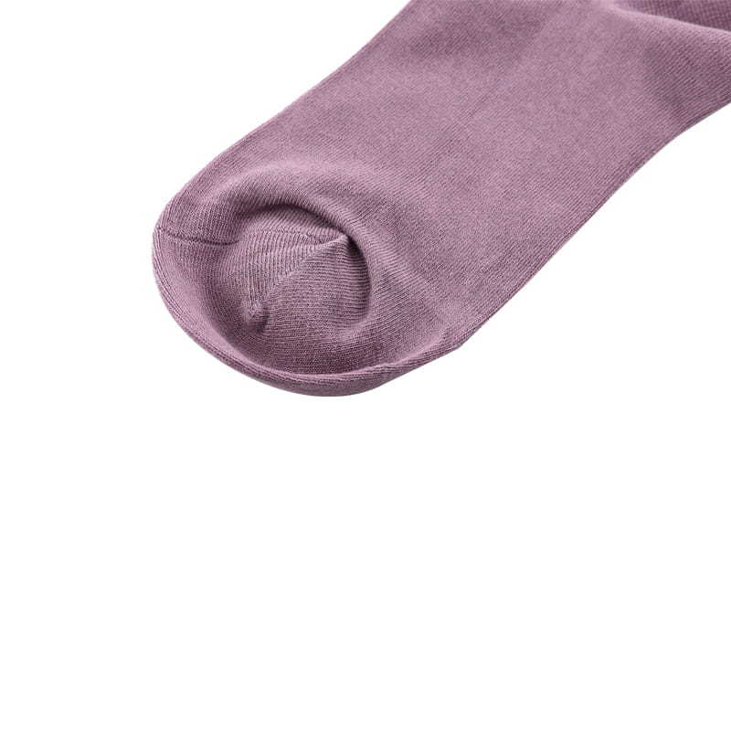 Soft spun silk nylon bag small flower pattern with reinforced hand-sewn women socks