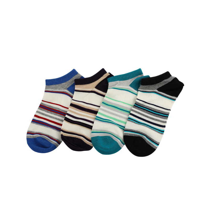 Hand-stitched soft combed cotton casual men's boat ankle socks