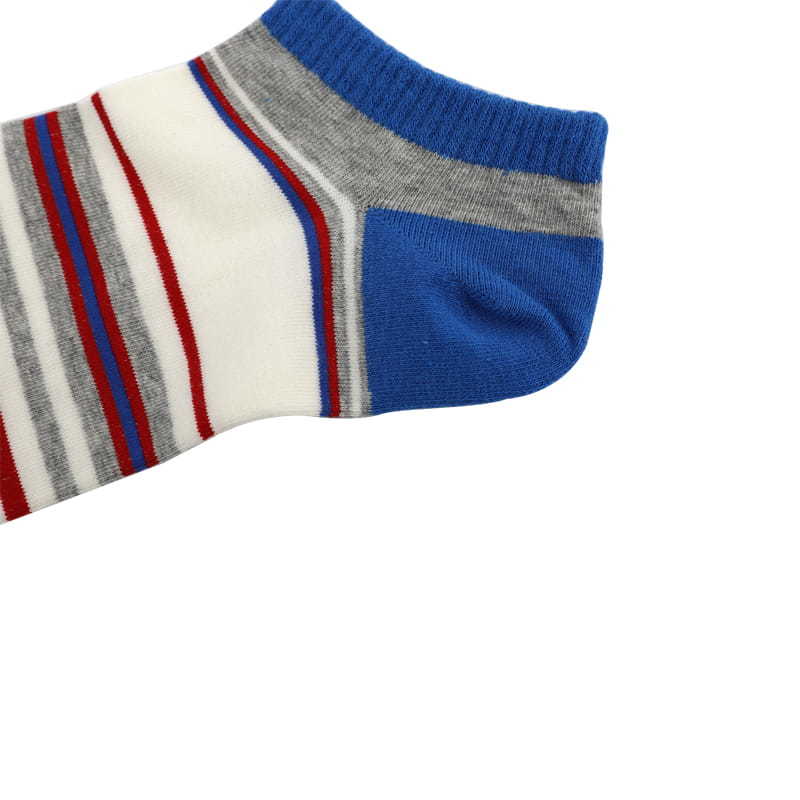 Hand-stitched soft combed cotton casual men's boat ankle socks