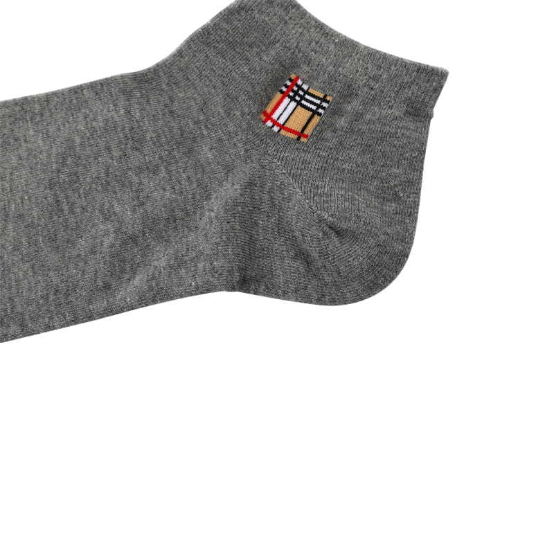 Hand-stitched combed cotton casual men's boat socks
