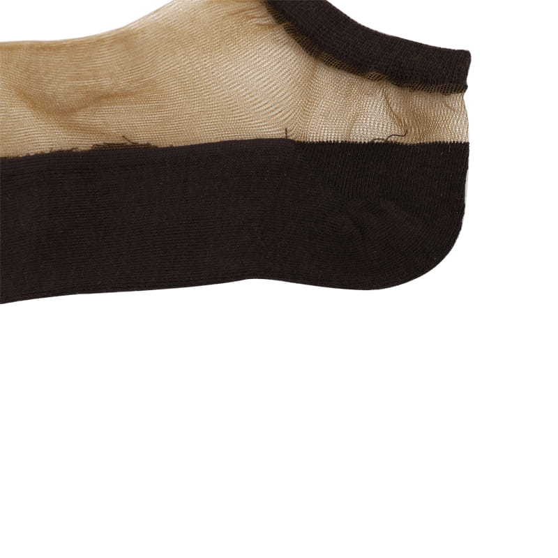 Thin nylon cotton bottom crystal silk stockings Massage non-slip men's boat socks