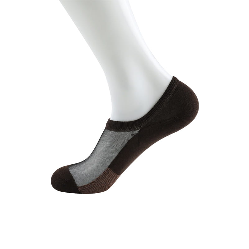 Summer thin nylon transparent silk cotton socks massage bottom multi heel invisible men's socks