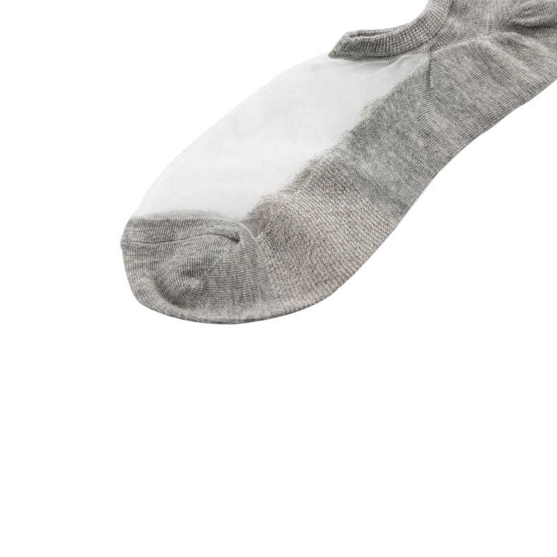 Summer thin nylon transparent silk cotton socks massage bottom multi heel invisible men's socks