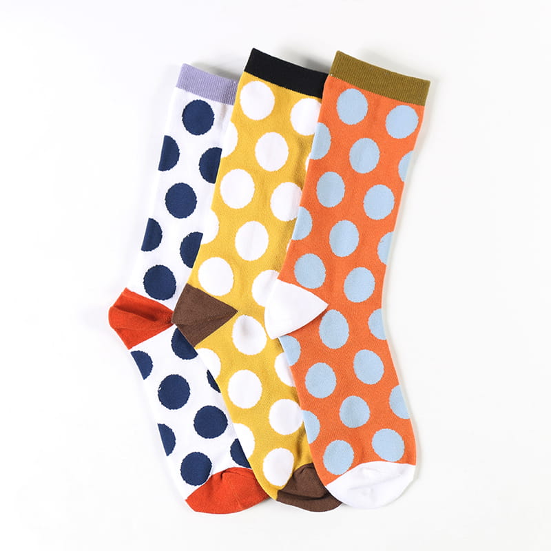 New Product Factory Design Fashion Retro Wave Polka Dot Cotton Socks