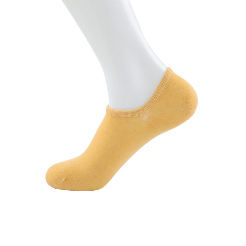 Shallow mouth plain combed cotton hand-stitched men's boat socks