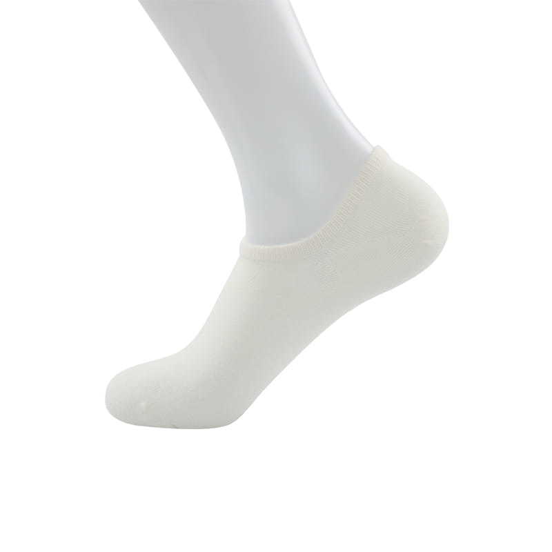 Shallow mouth plain combed cotton hand-stitched men's boat socks