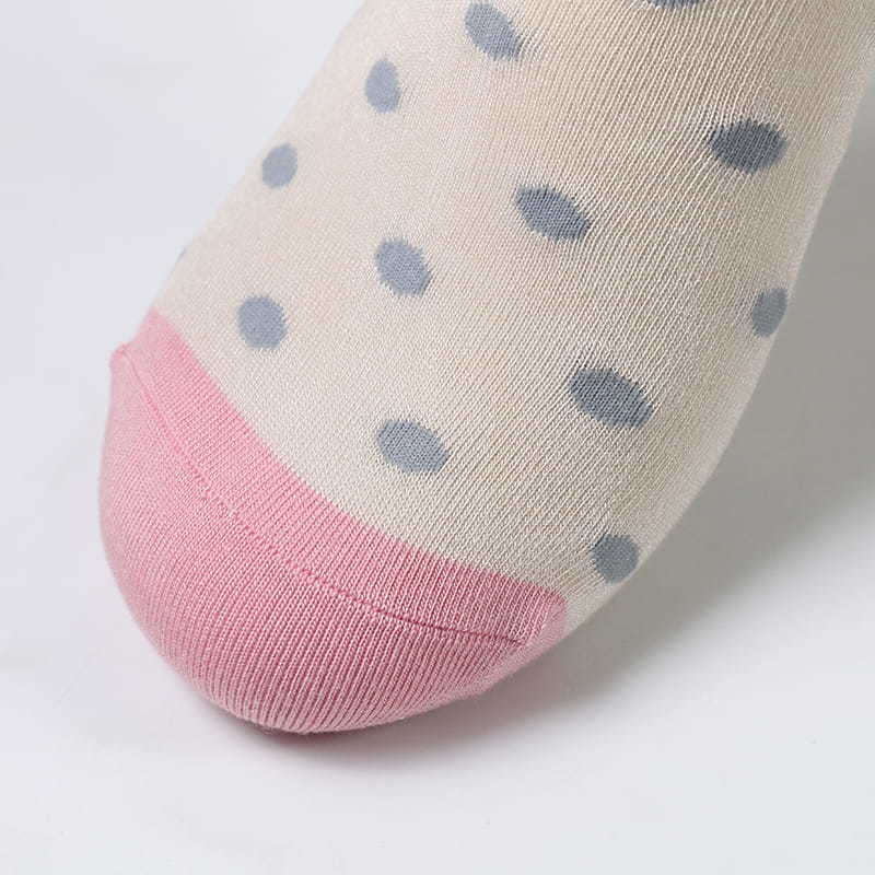 Fashion Dot Spun Silk Jacquard Super Soft Lady Socks