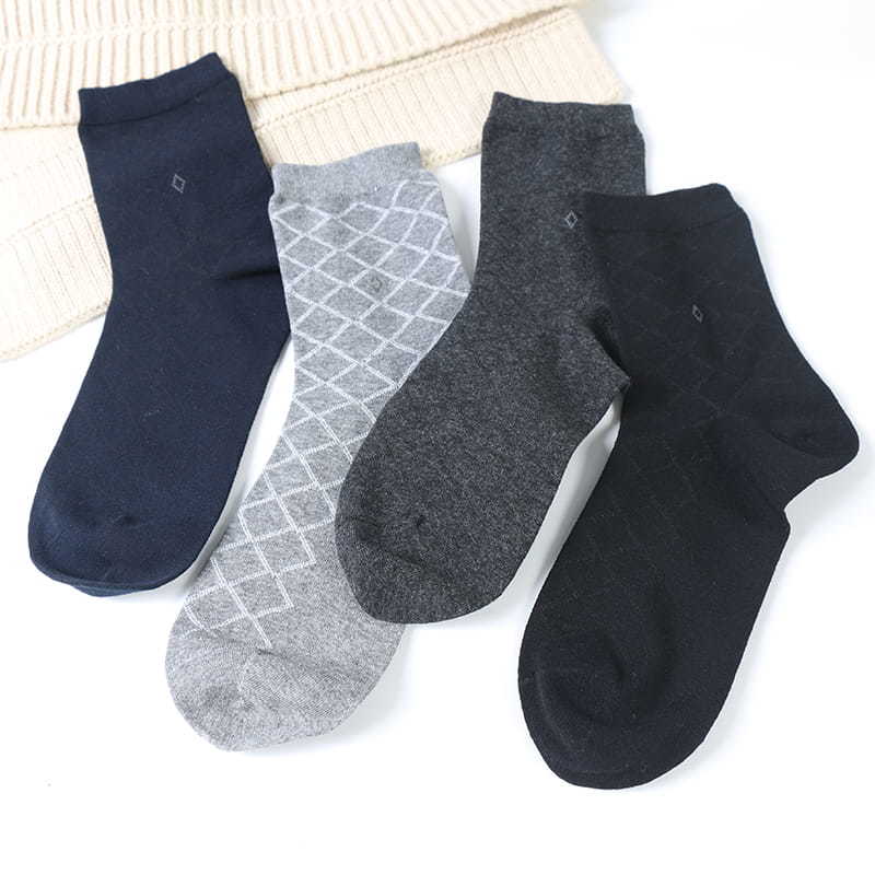 Combed cotton thickening autumn and winter notes pattern hand-sewn men's socks