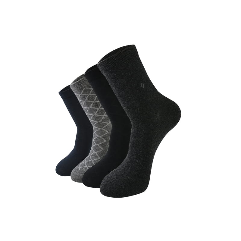 Combed cotton thickening autumn and winter notes pattern hand-sewn men's socks