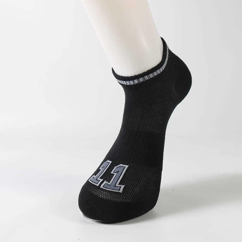 Thin mesh running sport combed cotton mens athletic ankle socks