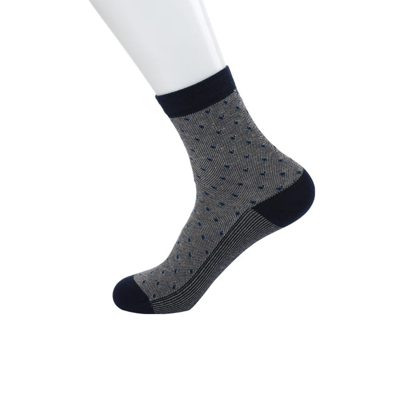 Casual and comfortable vertical strip men's business elite socks hand-stitched cotton socks
