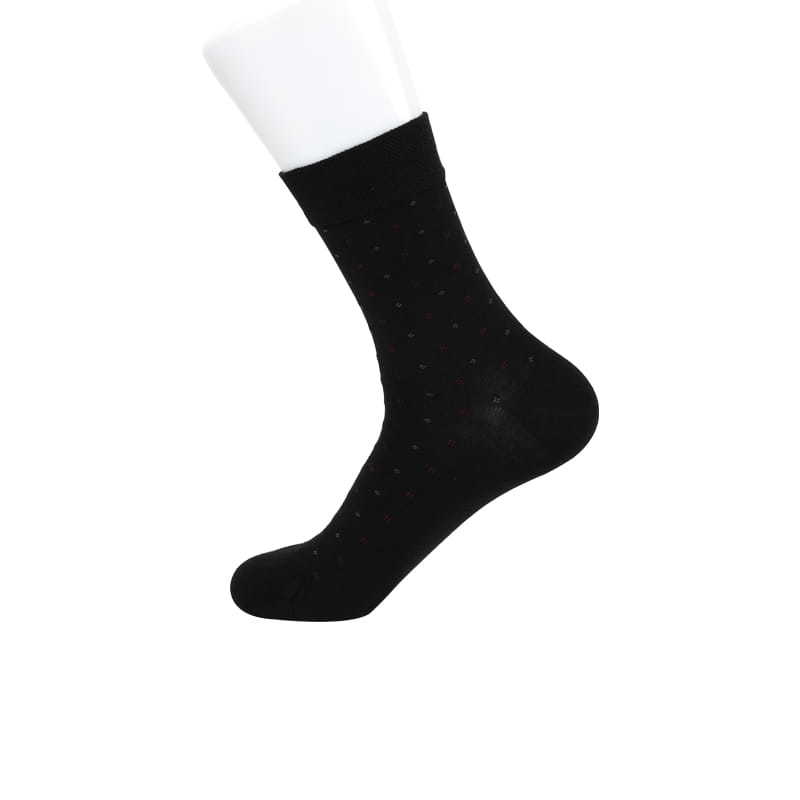 Casual loose cuff four-point small flower hand linking cotton men's socks