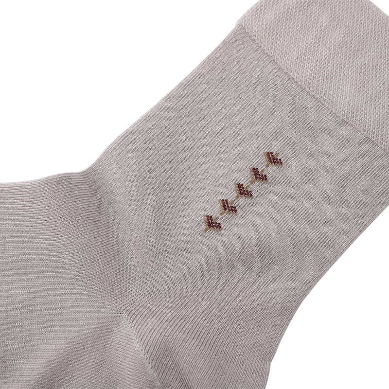 Bamboo fiber casual loose rhinestone diamond shaped flower hand sewing men's socks
