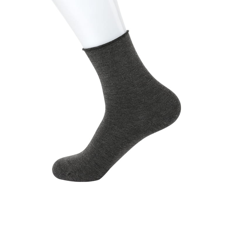 Natural roll mouth cotton men's socks hand-stitched reinforced heel super soft men's socks
