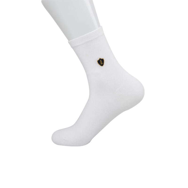 Autumn and winter thickening combed cotton hand-sewn iron anchor flower men's socks