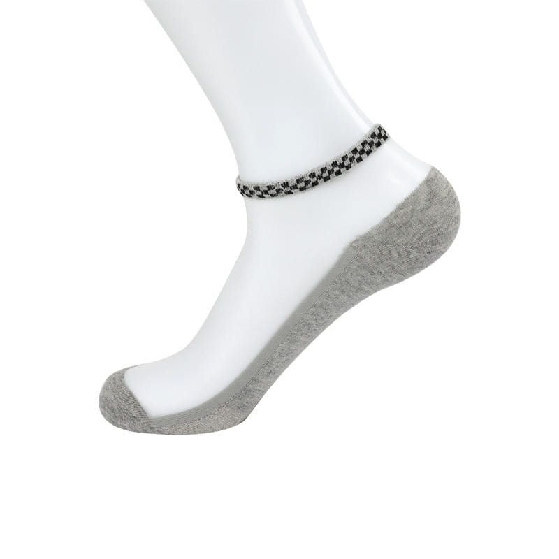 Fashion summer thin nylon transparent silk socks non-slip massage men's boat socks