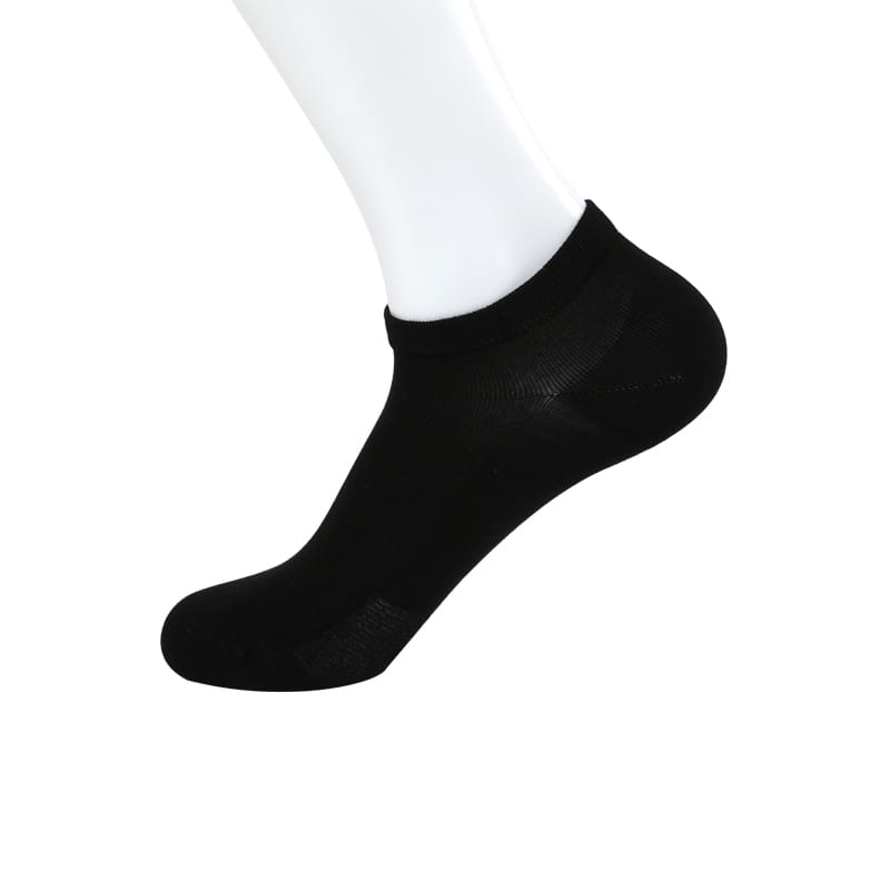 Ultra-thin silky solid color non-slip bottom hand-stitched men's boat ankle sock