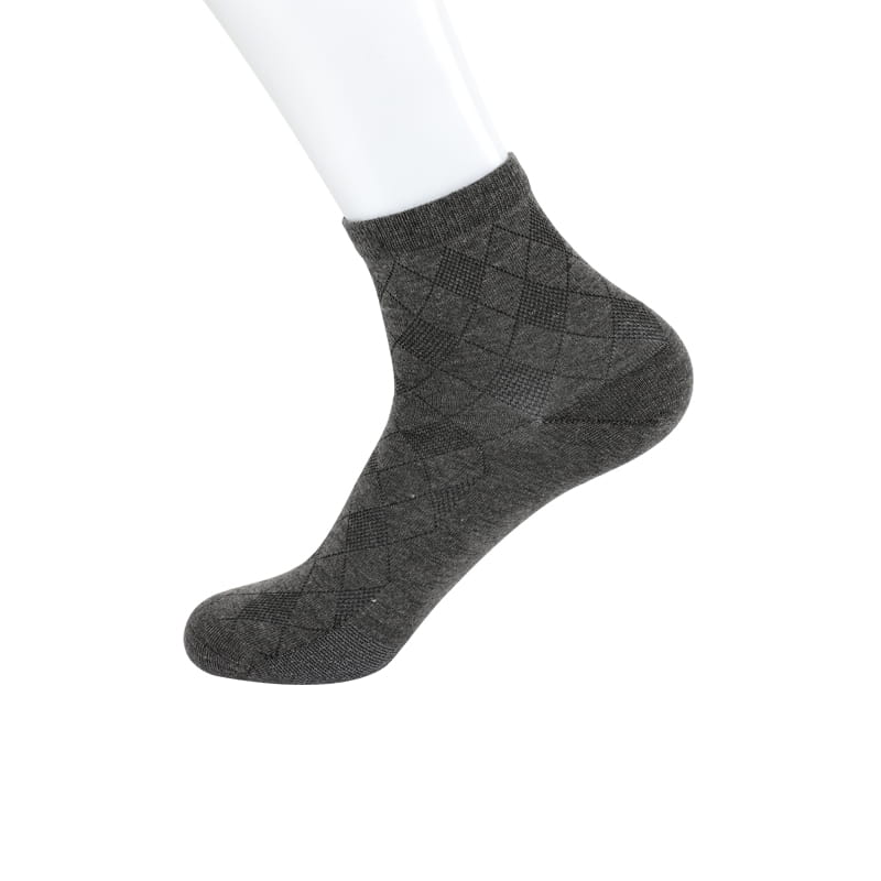 Ultra-thin soft silk diamond half-mesh hand-sewn casual men's boat ankle socks