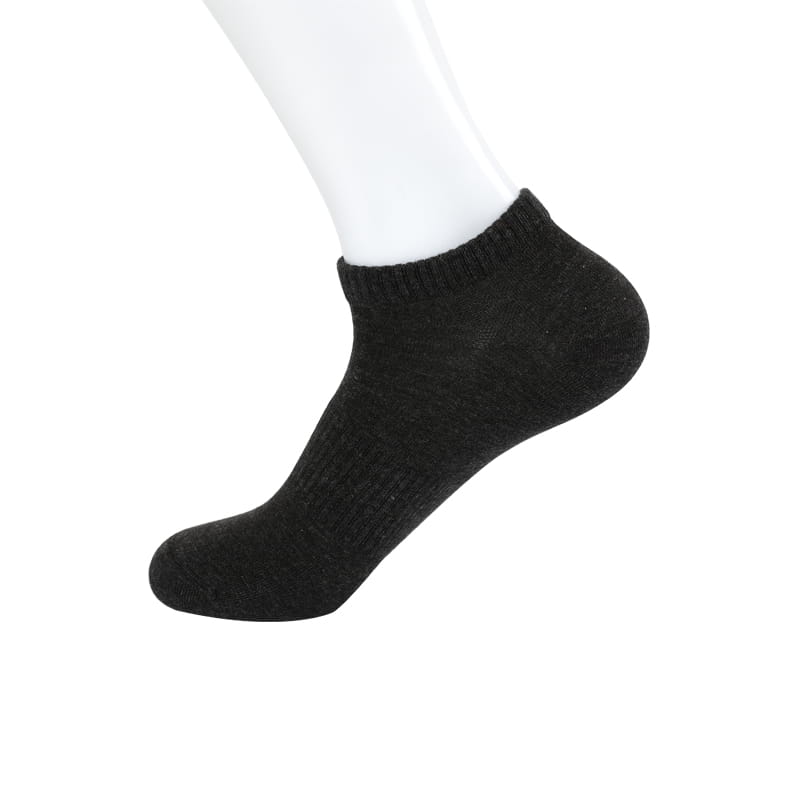 Combed cotton plain color hand-stitched men's boat socks