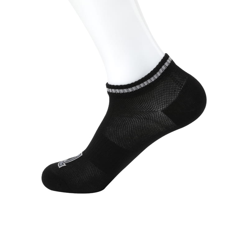 Ultra-thin soft combed cotton denim jacquard mesh hand-sewn sports men's boat socks
