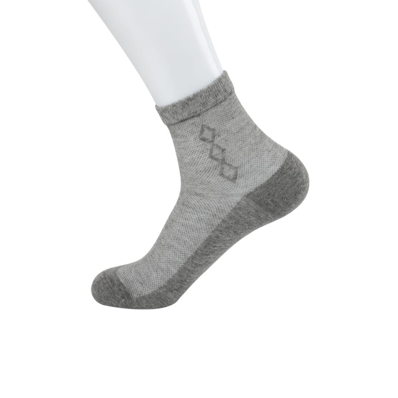Ultra-thin soft anti-pilling combed cotton plain half mesh hand-sewn casual men's socks