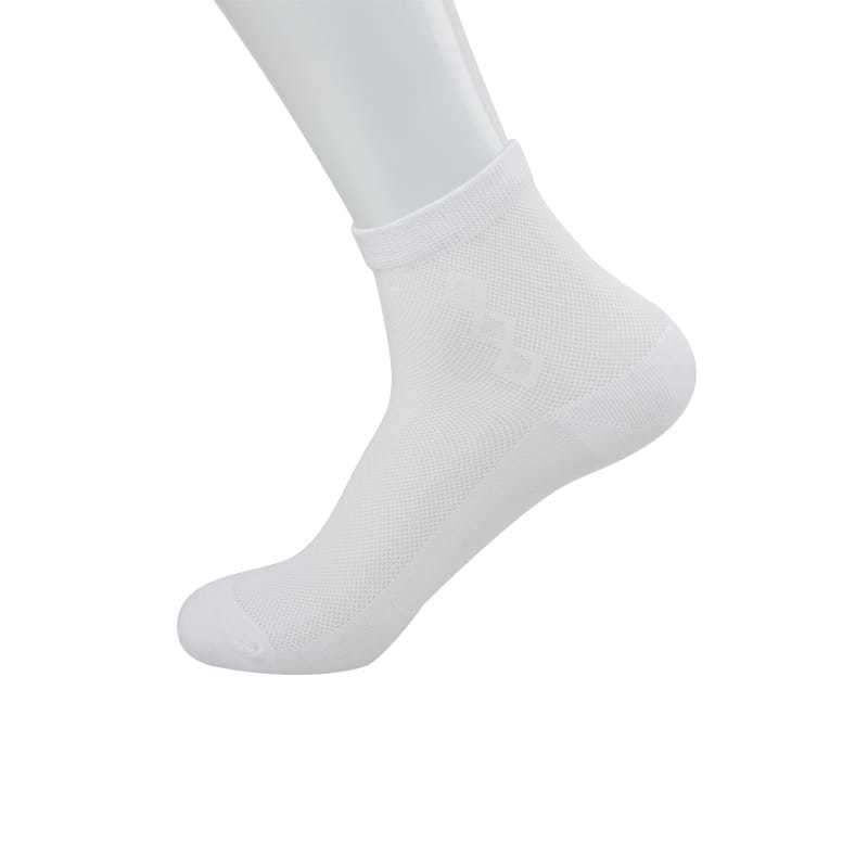Ultra-thin soft anti-pilling combed cotton plain half mesh hand-sewn casual men's socks