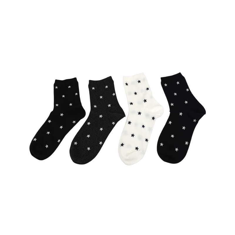 Autumn and winter thickened combed cotton five-pointed star hand-sewn men's socks