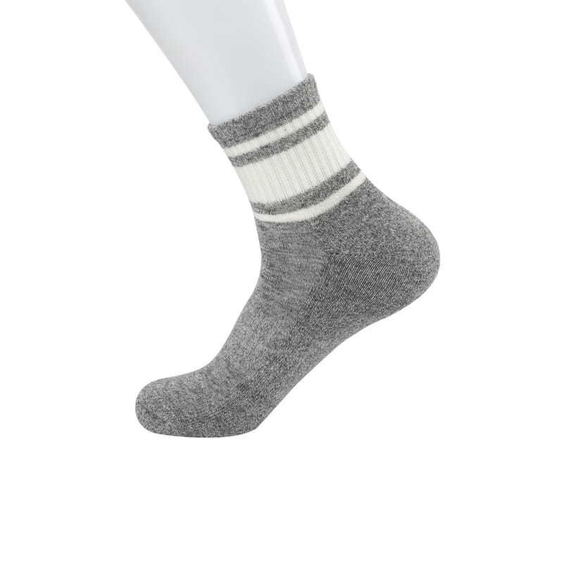 100% cotton terry casual horizontal strip flower  sole compression function sports man socks