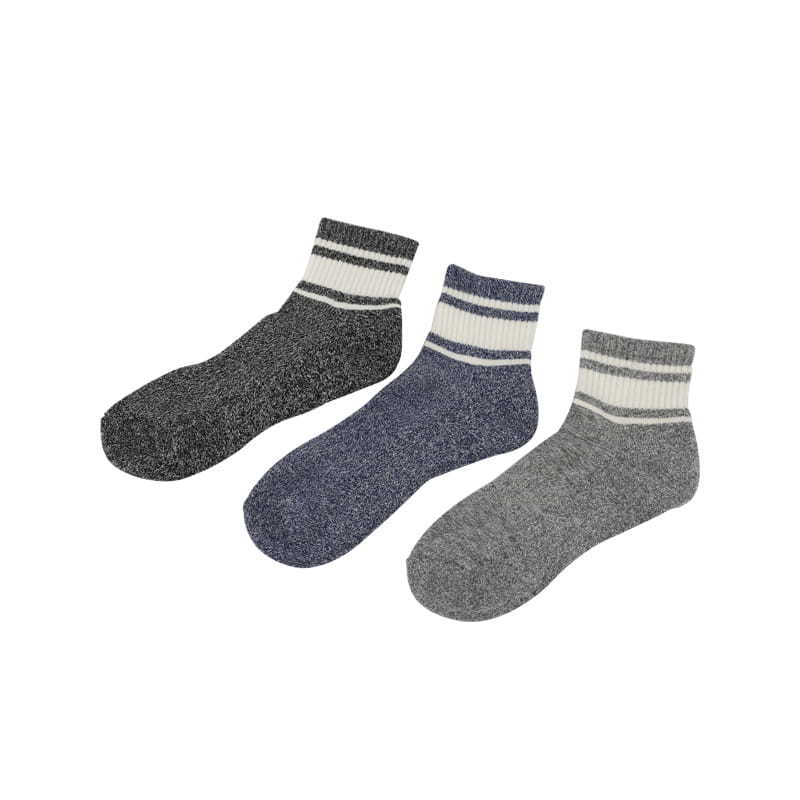 100% cotton terry casual horizontal strip flower  sole compression function sports man socks