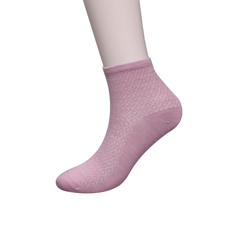 Soft bamboo fiber nylon bag, thin small diamond casual women's socks, hand-sewn women's socks WSD1689