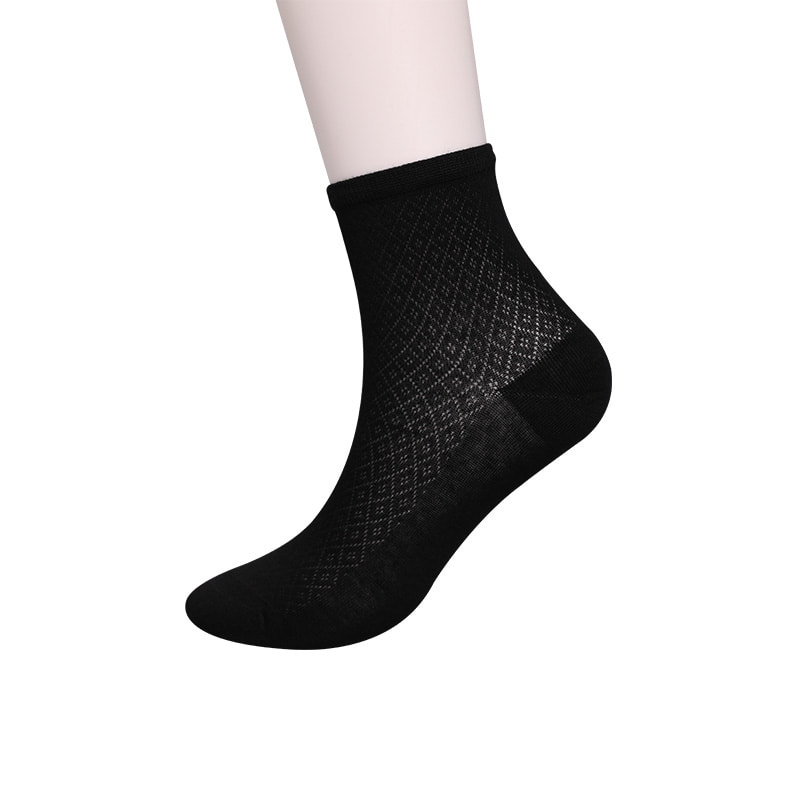 Soft bamboo fiber nylon bag, thin small diamond casual women's socks, hand-sewn women's socks WSD1689
