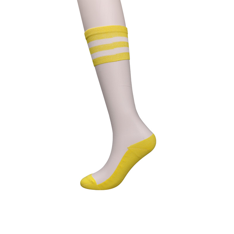Fashion nylon transparent silk cotton bottom high Luokou horizontal striped flower crystal silk midi and half socks  WSD1951