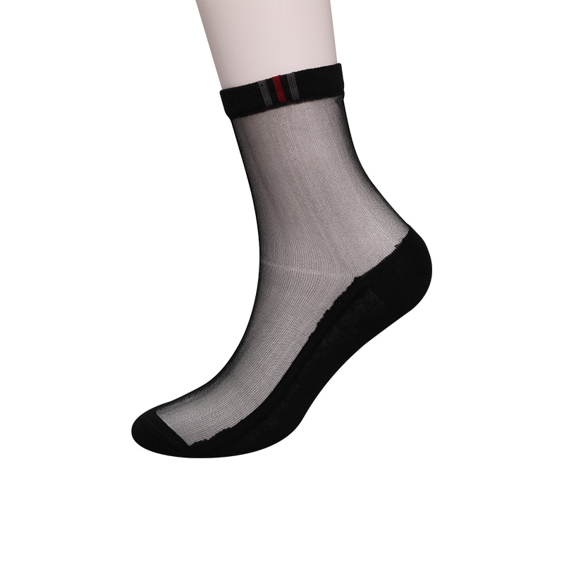 Fashion casual spring and summer cotton bottom men's stockings Luokou vertical striped flowers cool non-slip soles men's stockings WSD2711