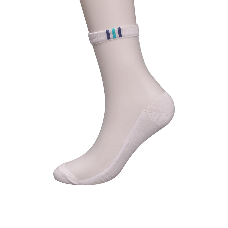 Fashion casual spring and summer cotton bottom men's stockings Luokou vertical striped flowers cool non-slip soles men's stockings WSD2711